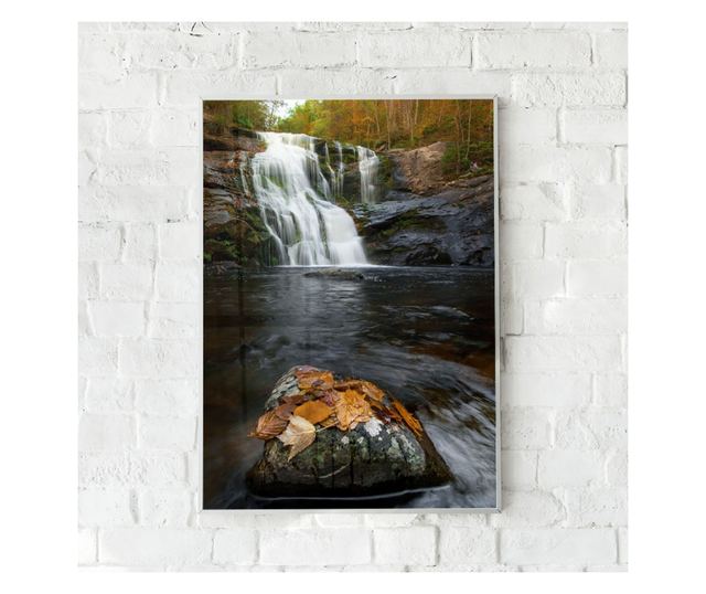 Uokvireni Plakati, Forest Waterfall, 50x 70 cm, Bijeli okvir
