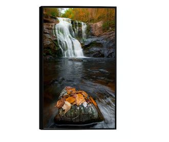 Uokvireni Plakati, Forest Waterfall, 42 x 30 cm, Črn okvir