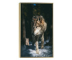 Uokvireni Plakati, Forest Wolf, 50x 70 cm, Zlatni okvir