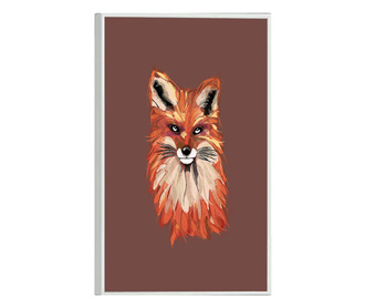 Uokvireni Plakati, Fox Drawing, 80x60 cm, Bijeli okvir
