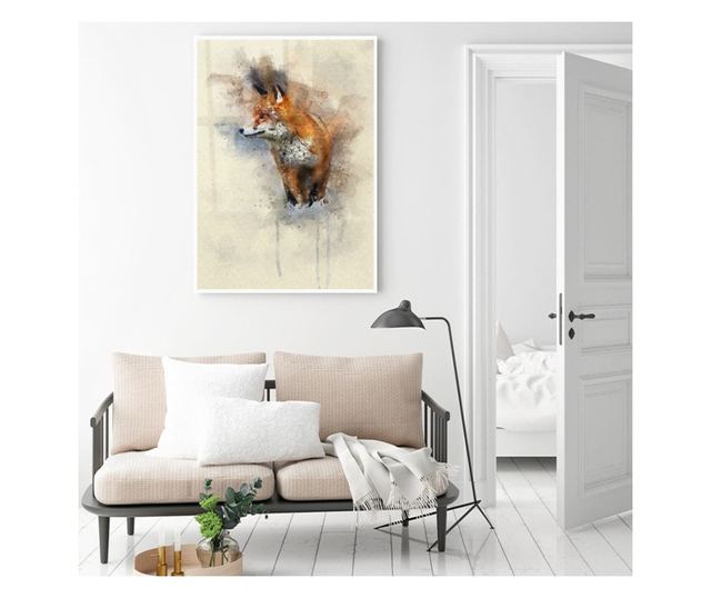 Uokvireni Plakati, Fox Spalsh, 60x40 cm, Bijeli okvir