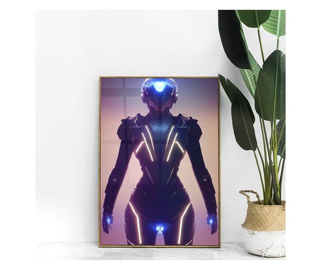 Uokvireni Plakati, Future Robot, 60x40 cm, Zlatni okvir