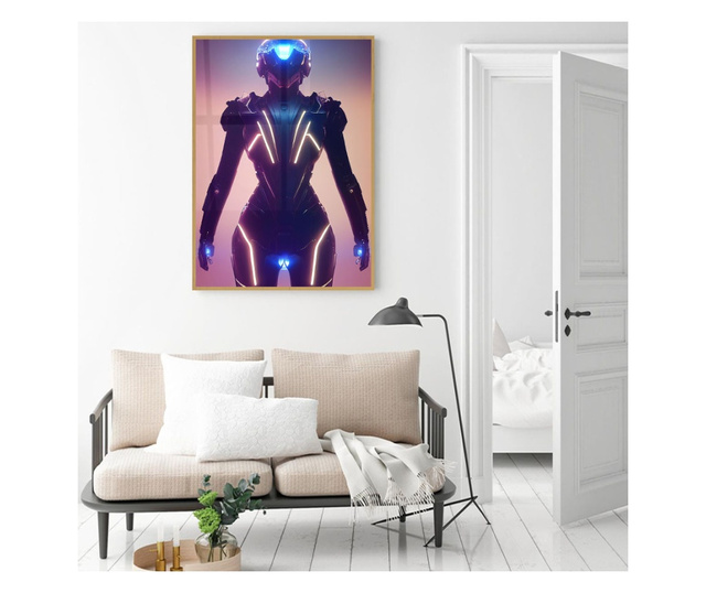 Uokvireni Plakati, Future Robot, 80x60 cm, Zlatni okvir