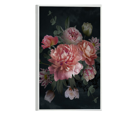 Keretezett poszterek, Garden Flowers, 80x60 cm, Fehér keret