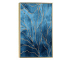 Uokvireni Plakati, Gold River on Blue, 42 x 30 cm, Zlatni okvir