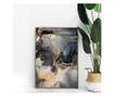 Uokvireni Plakati, Golden Abstract Marble, 50x 70 cm, Zlatni okvir