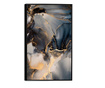 Uokvireni Plakati, Golden Abstract Marble, 80x60 cm, Črn okvir