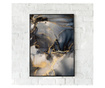Uokvireni Plakati, Golden Abstract Marble, 21 x 30 cm, Črn okvir