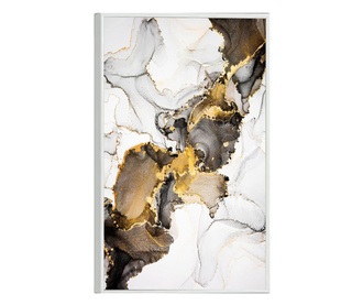 Uokvireni Plakati, Golden Marble Shades, 50x 70 cm, Bijeli okvir