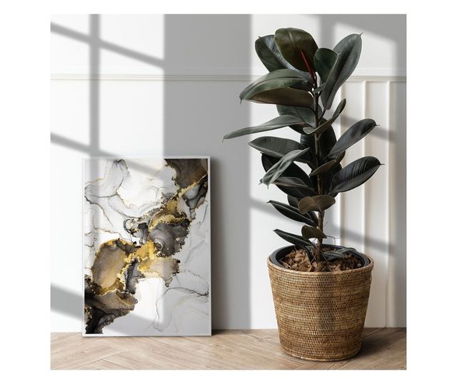 Uokvireni Plakati, Golden Marble Shades, 21 x 30 cm, Bijeli okvir