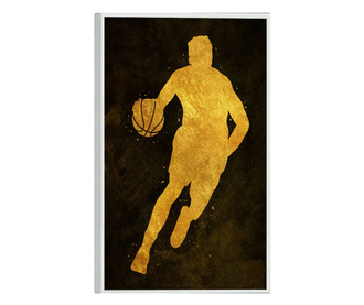 Plakat w ramce, Golden NBA, 80x60 cm, biała ramka