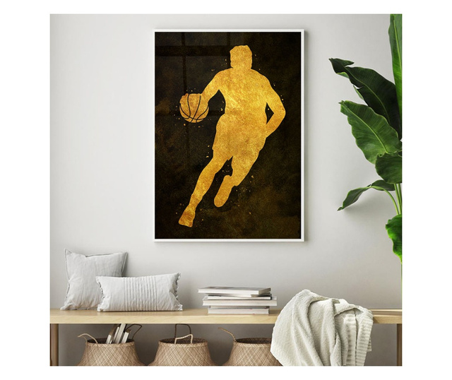Plakat w ramce, Golden NBA, 80x60 cm, biała ramka