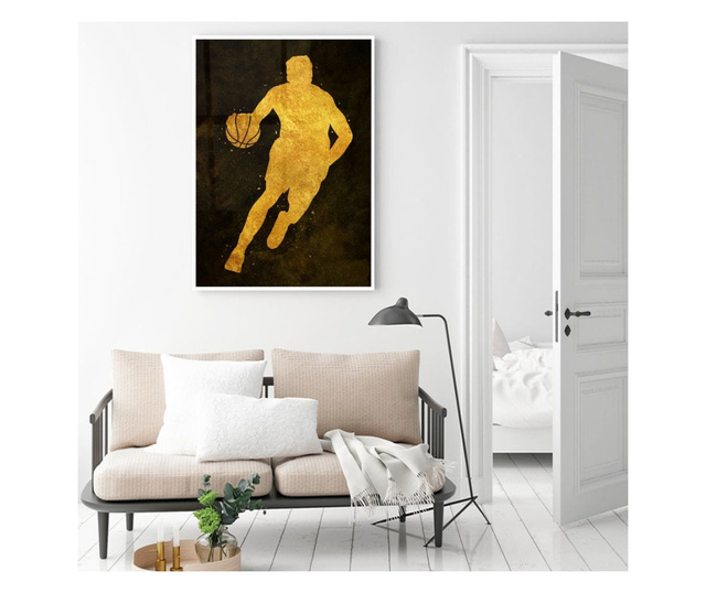 Plakat w ramce, Golden NBA, 50x 70 cm, biała ramka
