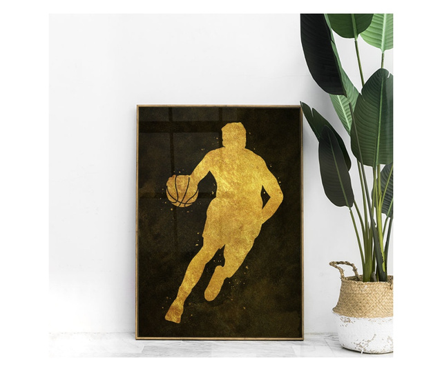 Plakat w ramce, Golden NBA, 50x 70 cm, złota rama