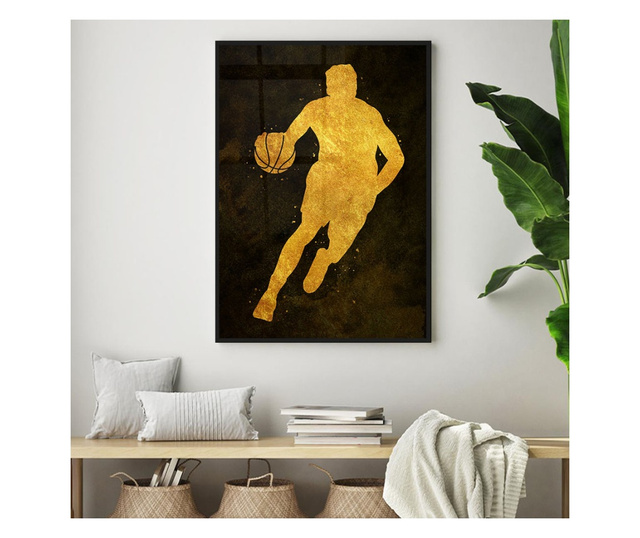 Plakat w ramce, Golden NBA, 42 x 30 cm, czarna ramka
