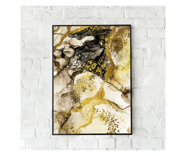 Plakat w ramce, Golden Sand, 21 x 30 cm, czarna ramka