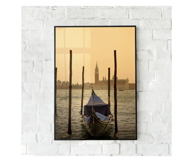 Uokvireni Plakati, Gondola, 50x 70 cm, Črn okvir