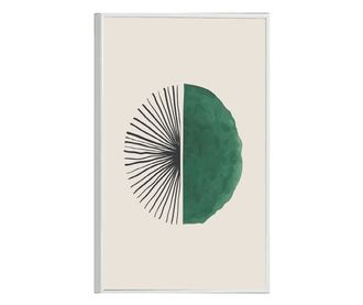 Uokvireni Plakati, green circle, 80x60 cm, Bijeli okvir