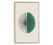 Uokvireni Plakati, green circle, 60x40 cm, Zlatni okvir