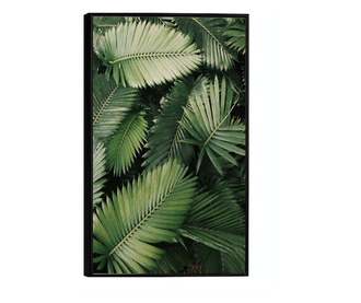 Uokvireni Plakati, Green Leaves, 50x 70 cm, Črn okvir