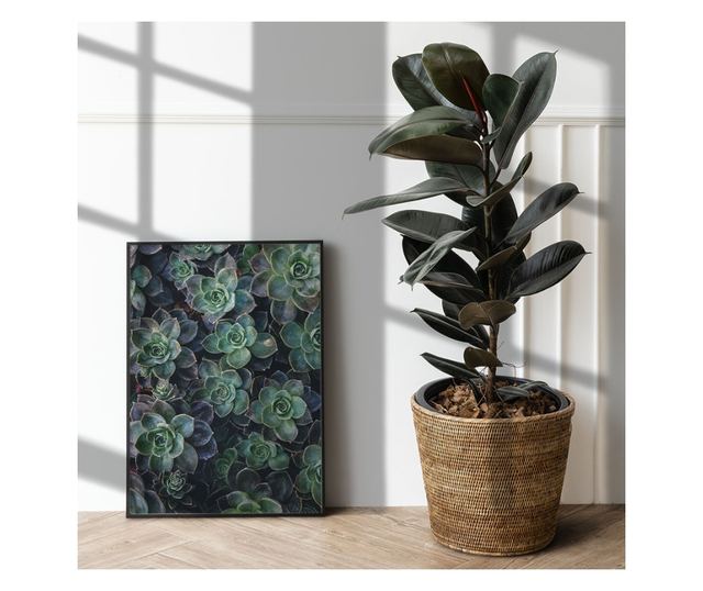 Uokvireni Plakati, Green Lilac Tree, 60x40 cm, Črn okvir