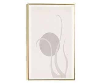 Uokvireni Plakati, Grey Abstrct Circle, 80x60 cm, Zlatni okvir