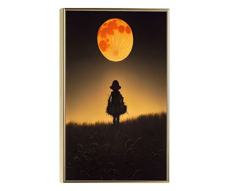 Uokvireni Plakati, Hallow ScareCrow, 42 x 30 cm, Zlatni okvir