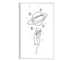 Uokvireni Plakati, Hand on Saturn, 60x40 cm, Bijeli okvir