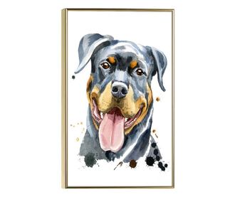 Uokvireni Plakati, Happy Dog, 21 x 30 cm, Zlatni okvir