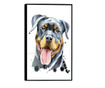 Uokvireni Plakati, Happy Dog, 21 x 30 cm, Črn okvir