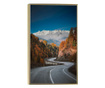 Uokvireni Plakati, Highway to Mountains, 50x 70 cm, Zlatni okvir