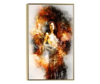 Uokvireni Plakati, Hippie Girl, 50x 70 cm, Zlatni okvir