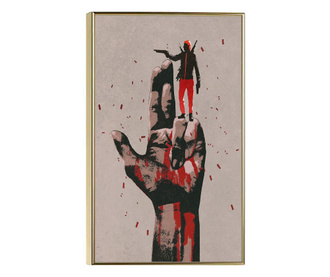 Plakat w ramce, Hitman Hands, 21 x 30 cm, złota rama