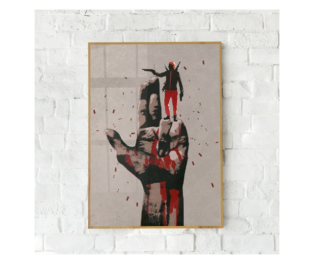 Plakat w ramce, Hitman Hands, 42 x 30 cm, złota rama