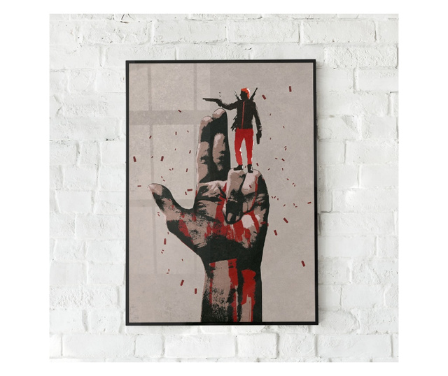 Plakat w ramce, Hitman Hands, 80x60 cm, czarna ramka