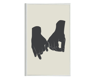 Uokvireni Plakati, Holding Fingers, 50x 70 cm, Bijeli okvir
