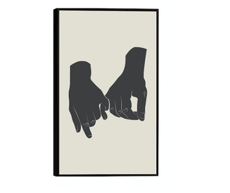 Uokvireni Plakati, Holding Fingers, 80x60 cm, Črn okvir