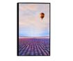 Uokvireni Plakati, Hot Ballon Over Lavander, 21 x 30 cm, Črn okvir