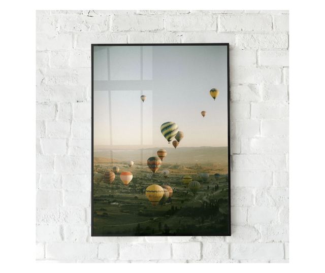Uokvireni Plakati, Hot Ballons, 21 x 30 cm, Črn okvir