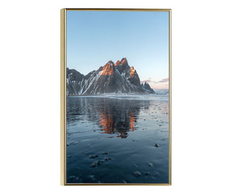 Uokvireni Plakati, Icelandic Landscape, 80x60 cm, Zlatni okvir