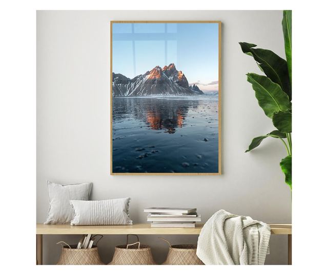Uokvireni Plakati, Icelandic Landscape, 80x60 cm, Zlatni okvir
