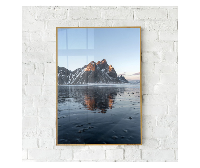 Plakat w ramce, Icelandic Landscape, 21 x 30 cm, złota rama
