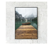 Uokvireni Plakati, Italy Mountain Lake, 60x40 cm, Črn okvir