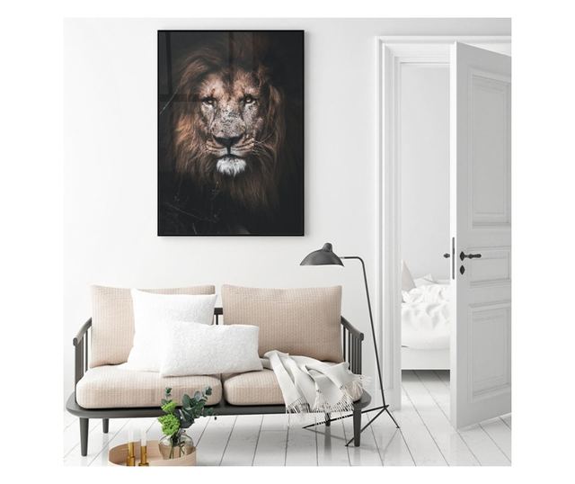 Uokvireni Plakati, Jungle KIng, 80x60 cm, Črn okvir