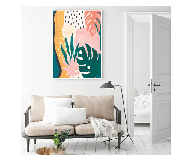 Uokvireni Plakati, Jungle Pattern, 80x60 cm, Bijeli okvir