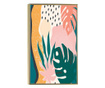 Uokvireni Plakati, Jungle Pattern, 80x60 cm, Zlatni okvir
