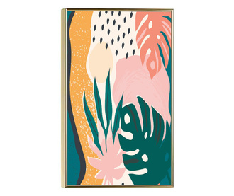 Uokvireni Plakati, Jungle Pattern, 21 x 30 cm, Zlatni okvir