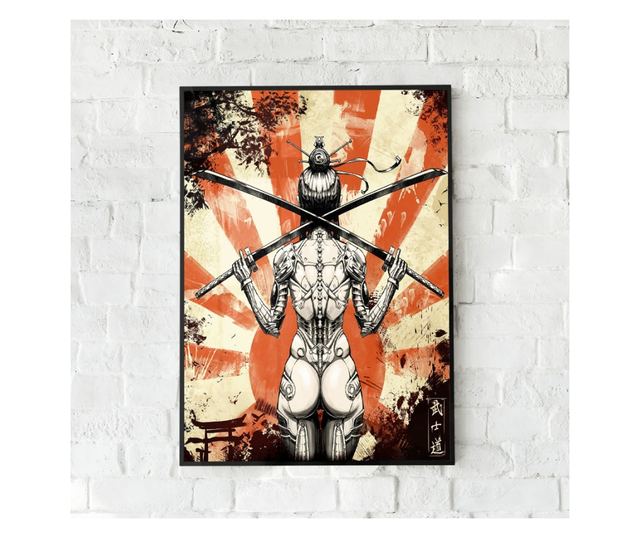 Uokvireni Plakati, Katana Woman, 50x 70 cm, Črn okvir