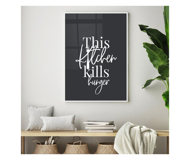 Uokvireni Plakati, Kill Hunger, 42 x 30 cm, Bijeli okvir