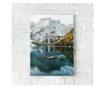 Uokvireni Plakati, Lago di Braies, 50x 70 cm, Bijeli okvir